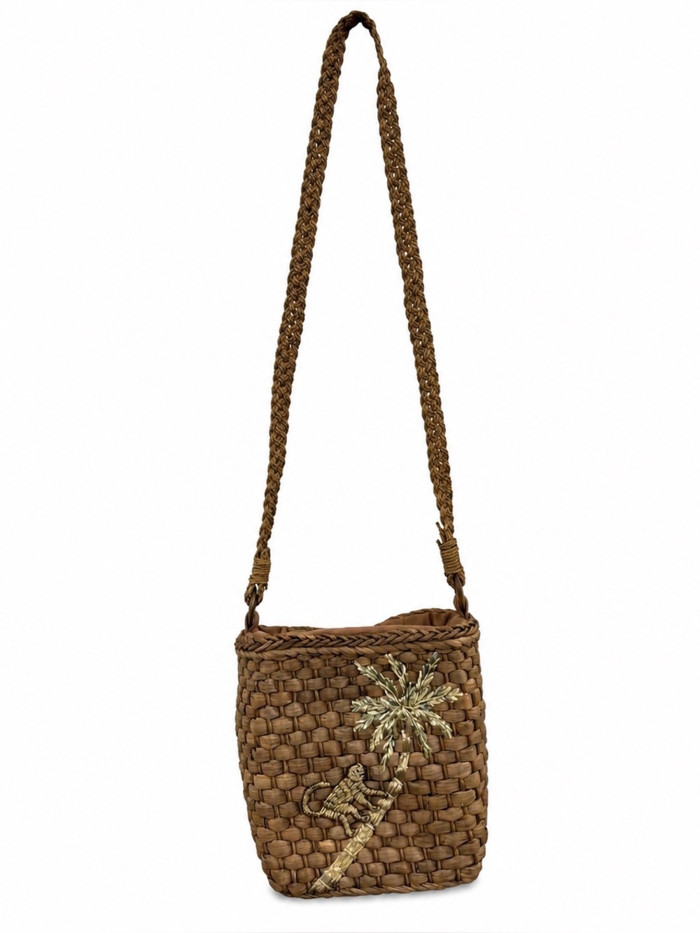 Cappelli Straworld Woven Palm Embellished Crossbody Bag -

Length 9
Width 9